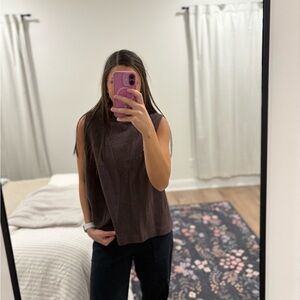 Pact Dark Brown Tank 100% Organic Cotton Size Large